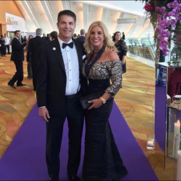 Alex Evenings Black Gold Lace Gown - Picture 11 of 11